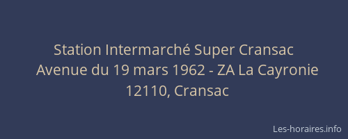 Station Intermarché Super Cransac