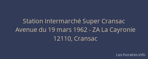 Station Intermarch&eacute; Super Cransac