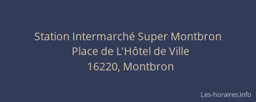 Station Intermarché Super Montbron