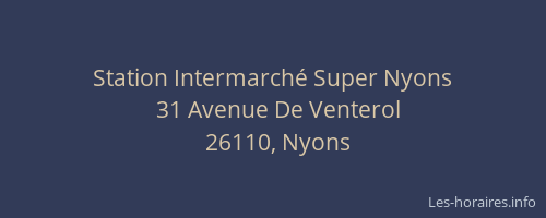 Station Intermarché Super Nyons