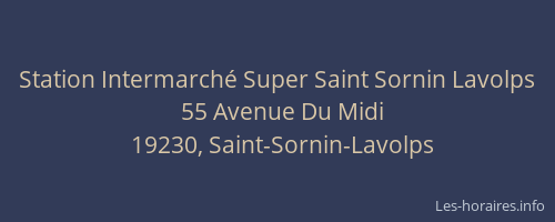 Station Intermarch&eacute; Super Saint Sornin Lavolps