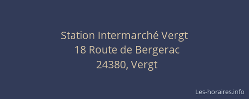 Station Intermarché Vergt