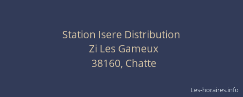 Station Isere Distribution