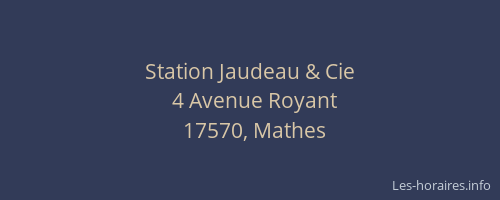 Station Jaudeau & Cie