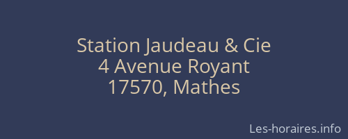Station Jaudeau & Cie