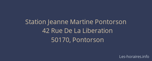 Station Jeanne Martine Pontorson