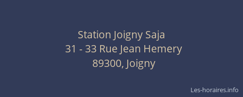 Station Joigny Saja