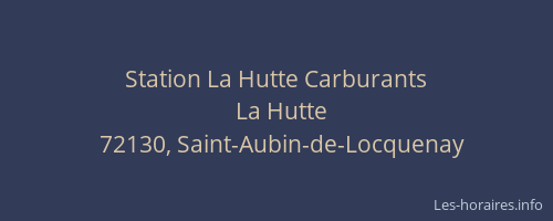 Station La Hutte Carburants