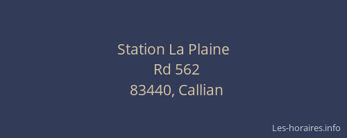 Station La Plaine