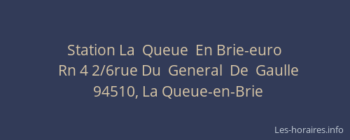 Station La  Queue  En Brie-euro