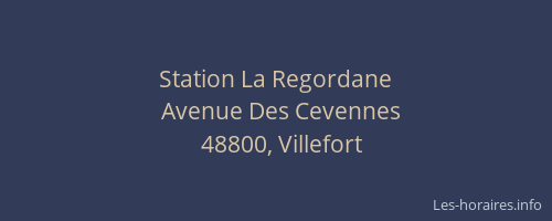 Station La Regordane