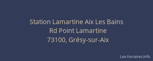 Station Lamartine Aix Les Bains