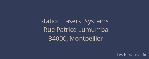Station Lasers  Systems