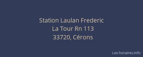 Station Laulan Frederic