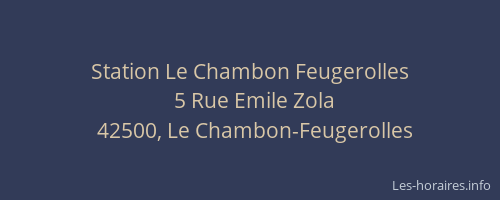 Station Le Chambon Feugerolles