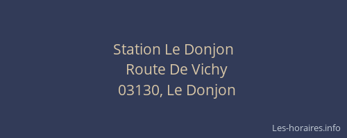 Station Le Donjon