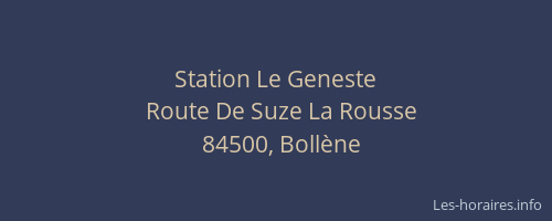 Station Le Geneste