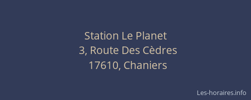 Station Le Planet