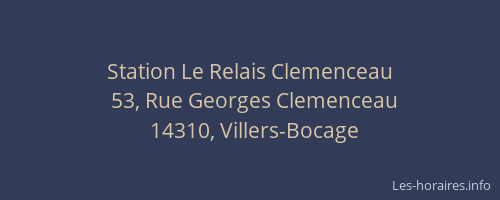 Station Le Relais Clemenceau
