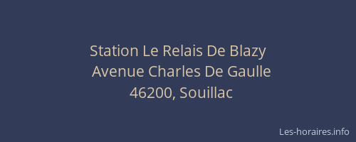 Station Le Relais De Blazy