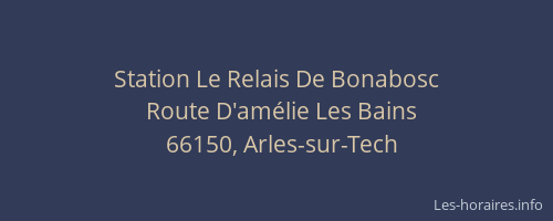 Station Le Relais De Bonabosc