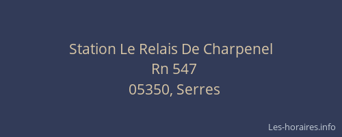 Station Le Relais De Charpenel