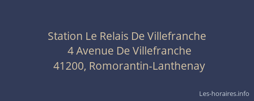 Station Le Relais De Villefranche