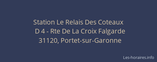 Station Le Relais Des Coteaux