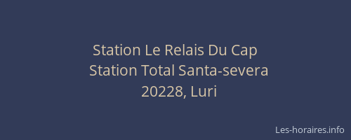 Station Le Relais Du Cap