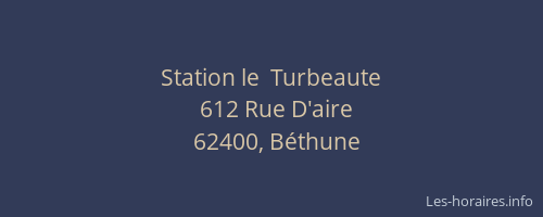 Station le  Turbeaute