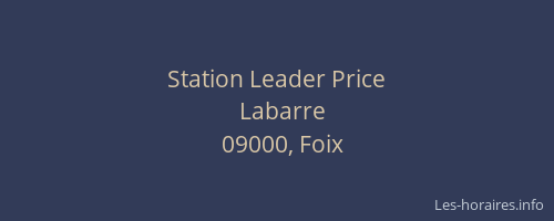 Station Leader Price