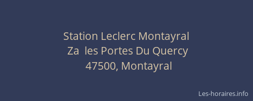 Station Leclerc Montayral