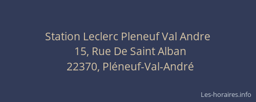 Station Leclerc Pleneuf Val Andre