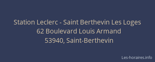 Station Leclerc - Saint Berthevin Les Loges