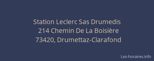 Station Leclerc Sas Drumedis