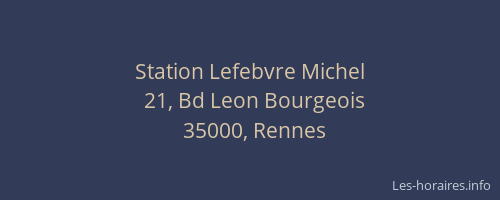 Station Lefebvre Michel