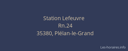 Station Lefeuvre