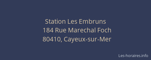 Station Les Embruns