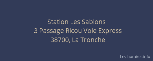 Station Les Sablons