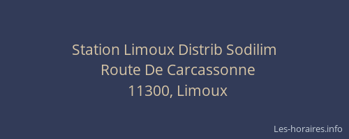 Station Limoux Distrib Sodilim