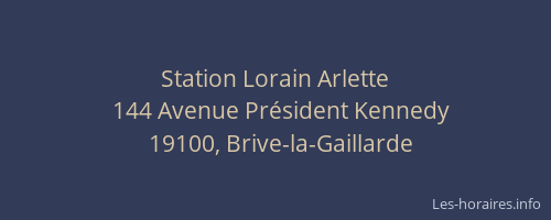 Station Lorain Arlette