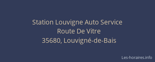 Station Louvigne Auto Service