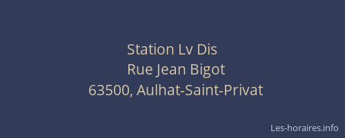 Station Lv Dis