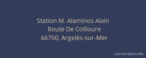 Station M. Alaminos Alain