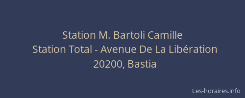 Station M. Bartoli Camille