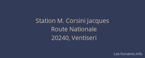 Station M. Corsini Jacques