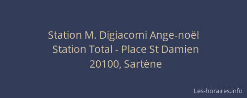 Station M. Digiacomi Ange-noël