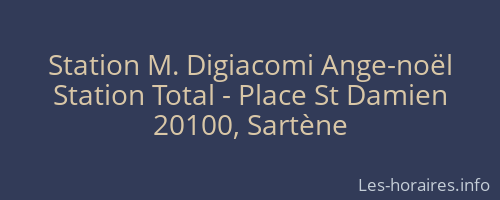 Station M. Digiacomi Ange-no&euml;l