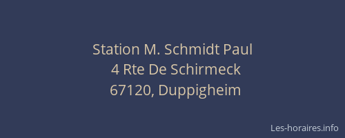 Station M. Schmidt Paul