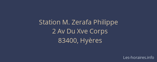 Station M. Zerafa Philippe